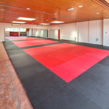 zaal voorzien van dojo-sportmat