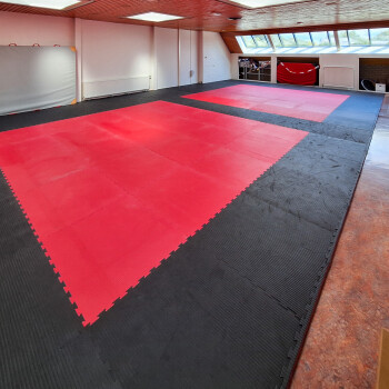 zaal voorzien van dojo-sportmat